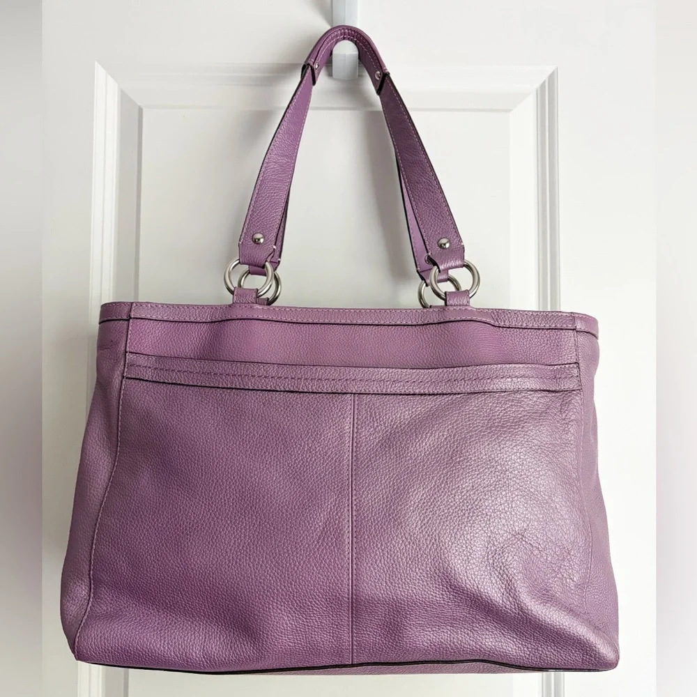Coach Vintage Penelope lavender lilac pebbled tote bag